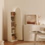 Chelsea Arched Mirror Cabinet 40x165cm - White - 1