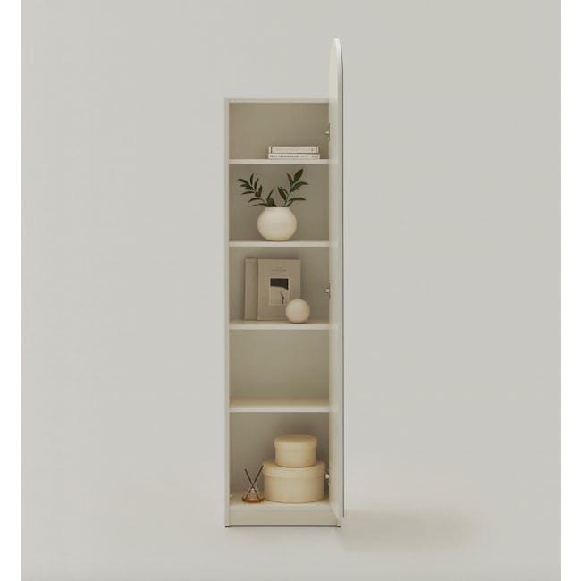 Chelsea Arched Mirror Cabinet 40x165cm - White - 6