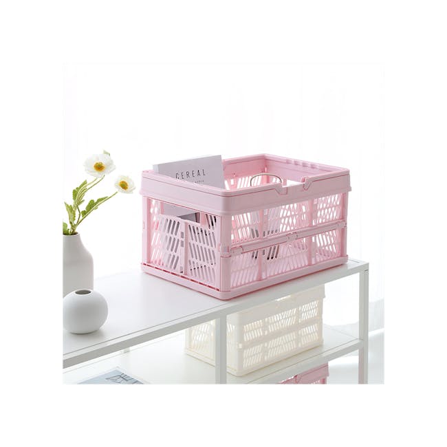 Kono Foldable Storage Basket 33L - Pink - 2