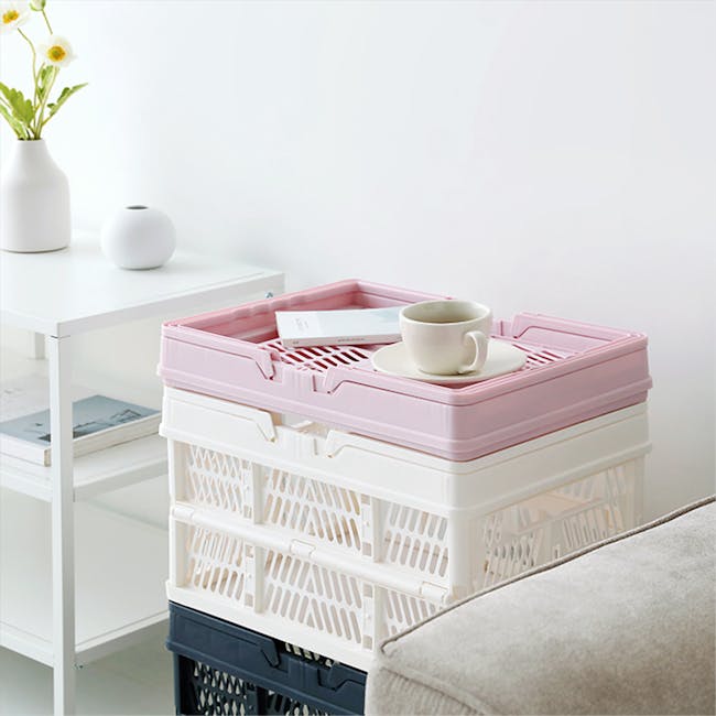 Kono Foldable Storage Basket 33L - Pink - 5