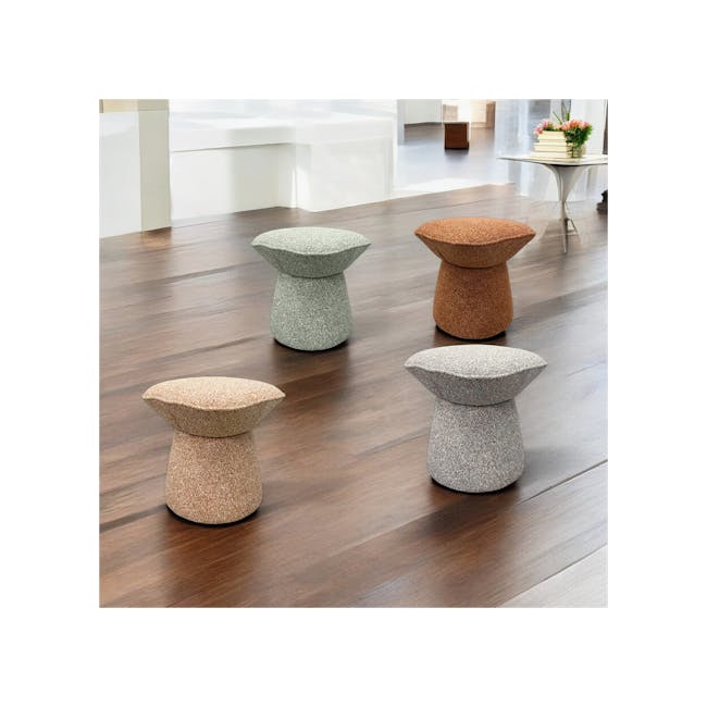 Pouffe Ottoman with Water Repellent Function - Terracotta - 2