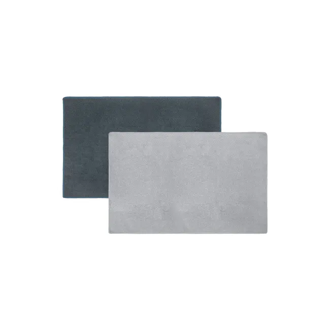 Milton Home Kitchen Microfiber Rectangle Towel (2 Pieces) - Cool - 1