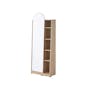 Chelsea Arched Mirror Cabinet with Side Shelf - Maple - 0