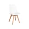 Allison Dining Table 1.2m in Natural, White 4 Linnett Chairs in White and Grey - 15