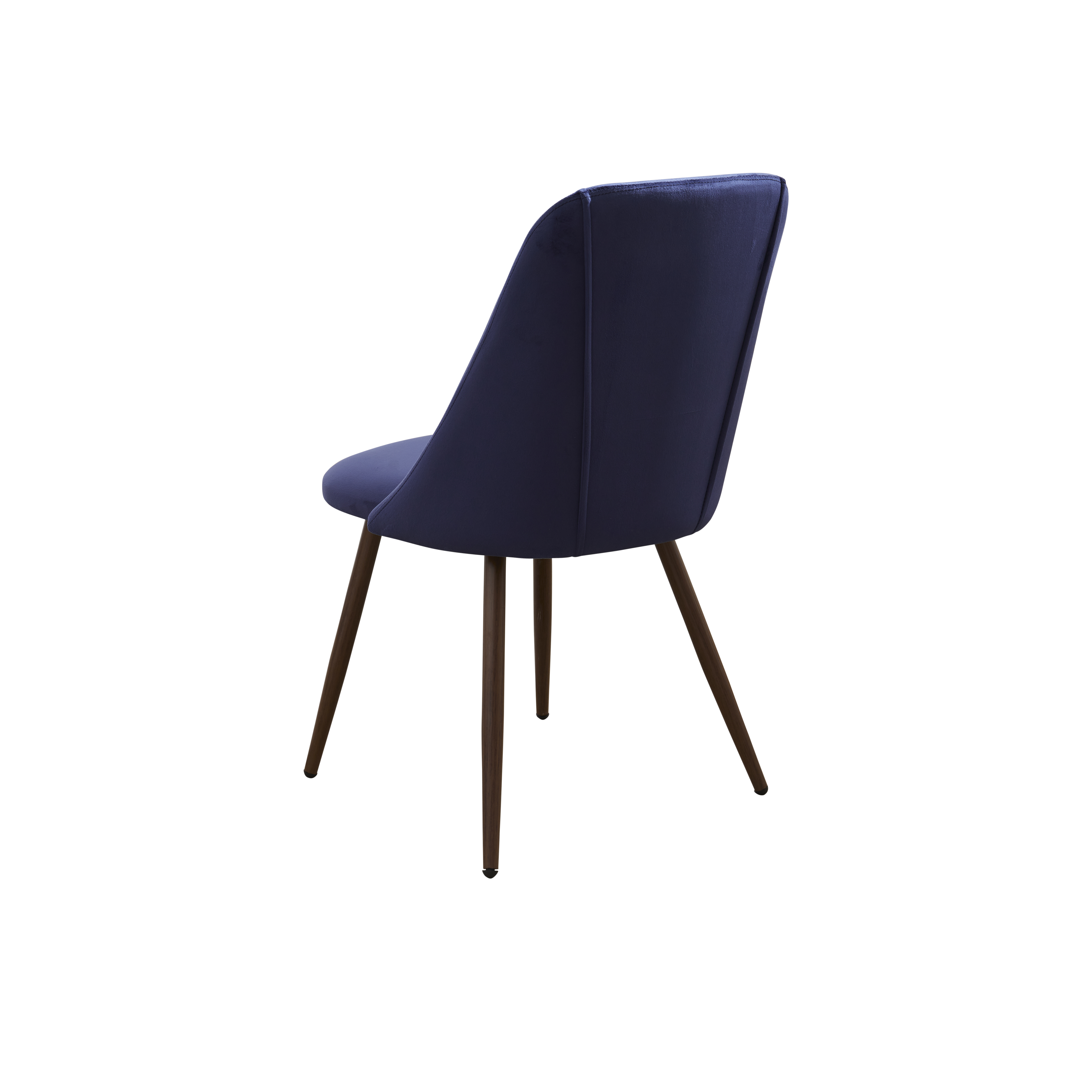 Lana Dining Chair Walnut, Royal Blue (Velvet), HV Basic Dining Tables