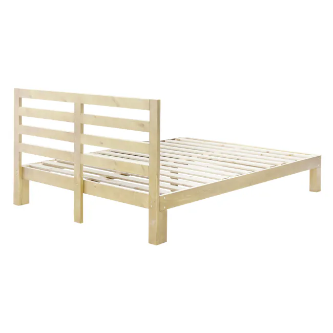 Katana Queen Wooden Bed - Headboard Only - 6 - Wooden bed frame, light wooden bed, simple design, minimalist style, natural