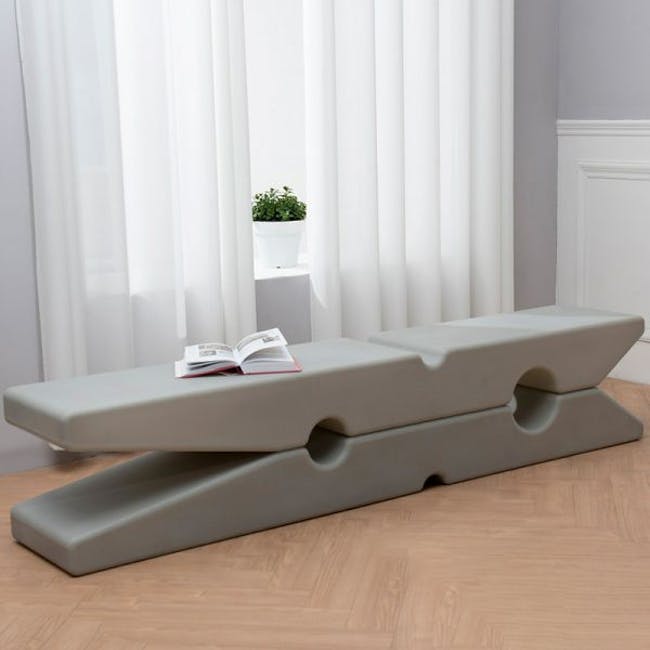 Peg Design Bench 1.9m - Grey - 2
