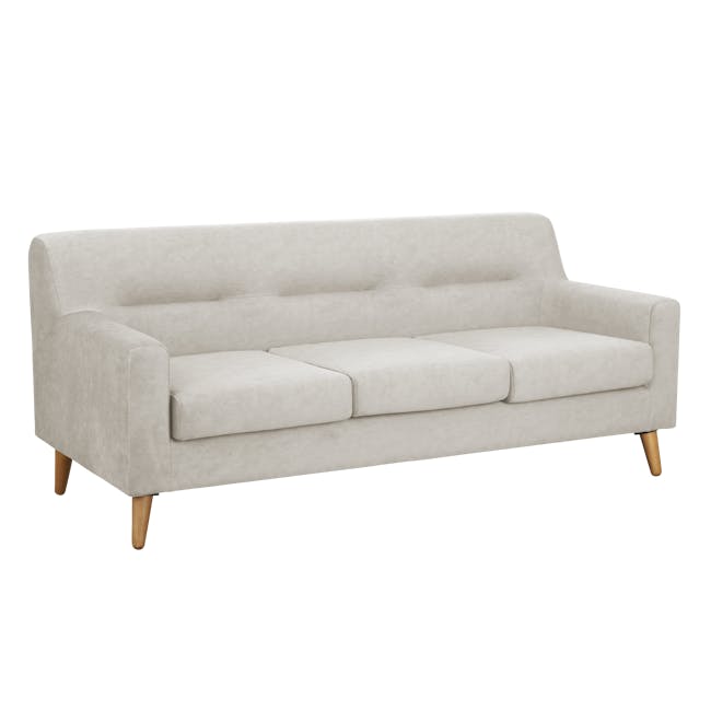 Damien 3 Seater Sofa with Damien 2 Seater Sofa - Sandstorm (Scratch Resistant Fabric) - 1