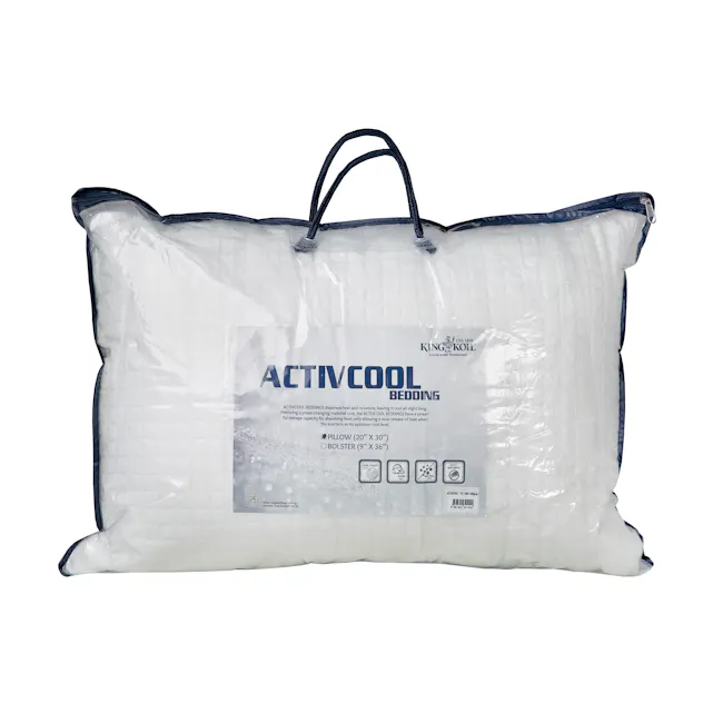 King Koil Activcool Microfiber Pillow - 5 - Active cool bedding, pillow, bolster, phase-changing technology, absorbent