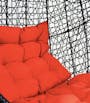 Black Cocoon Swing Chair - Orange Cushion - 2