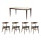 Persis Dining Table 1.5m in White with 4 Tricia Dining Chairs in Espresso - 0