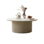 Gael Round Coffee Table 0.85m - White (Sintered Stone) - 0