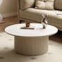 Gael Round Coffee Table 0.85m - White (Sintered Stone) - 3