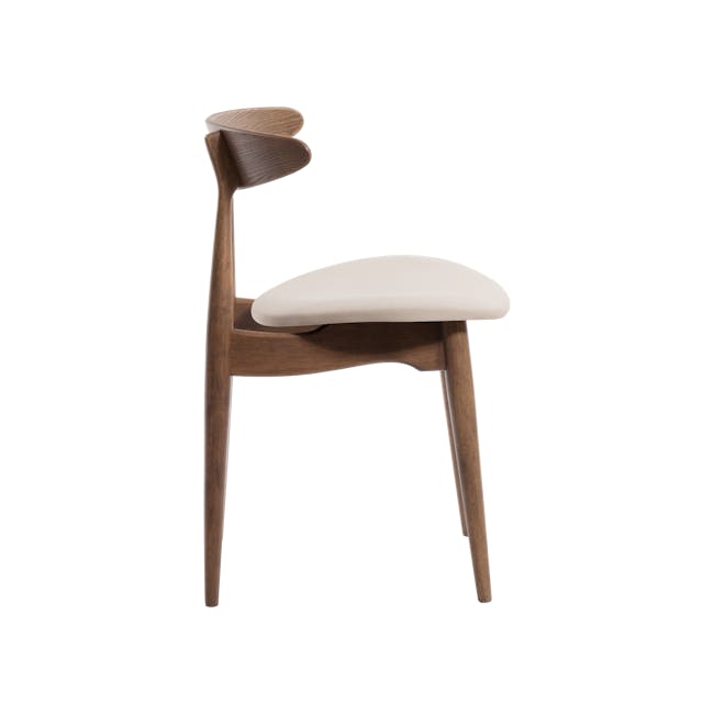 Tricia Dining Chair - Walnut, Dolphin Grey (Fabric) - 1