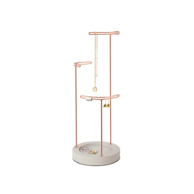 Tesora Concrete Jewelry Stand - Copper - 1