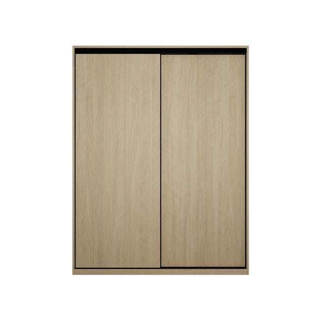 Lorren Sliding Door Wardrobe 1 - Herringbone Oak - 0