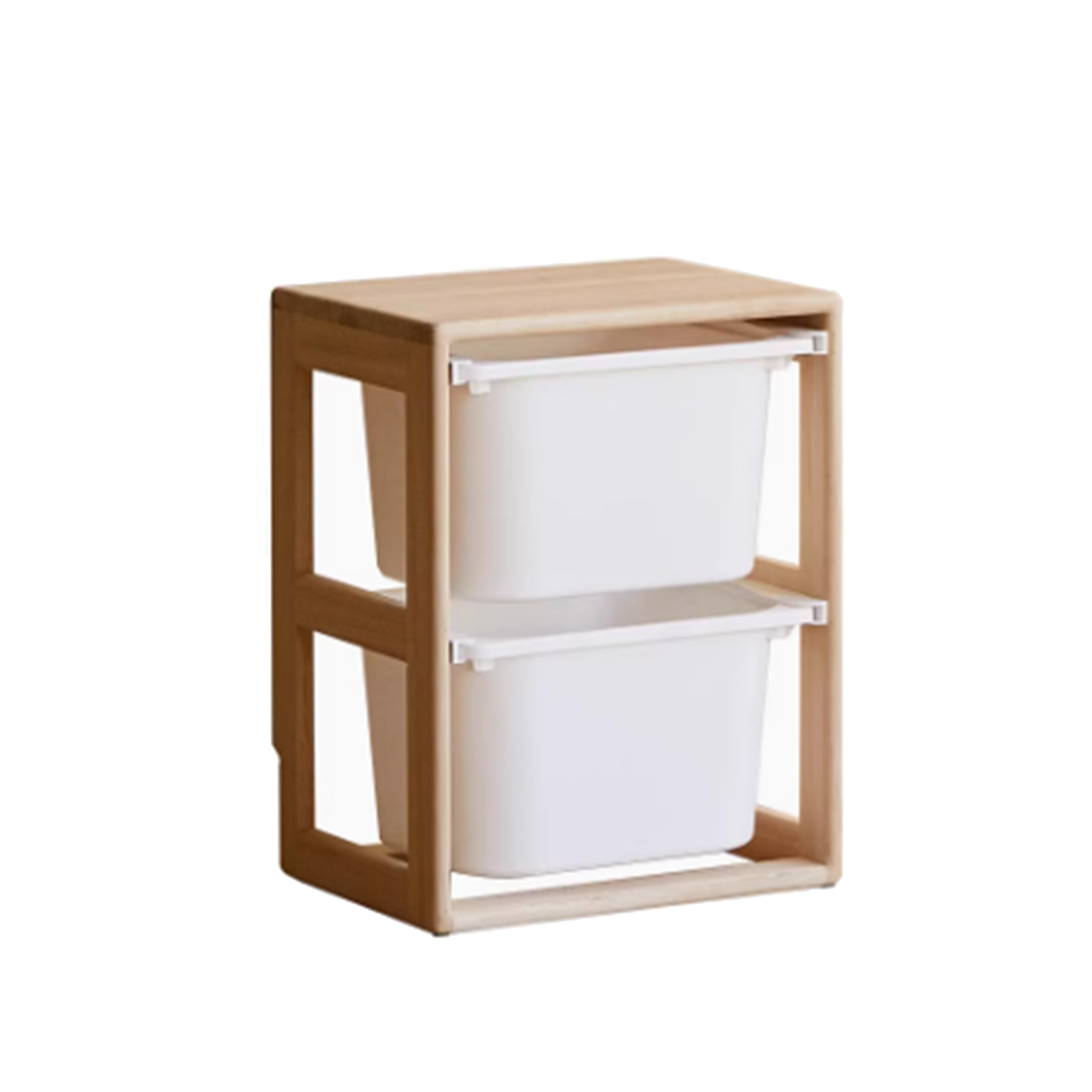 Micah Wooden Kids 2 Tier Storage Cabinet 0.43m - Image 1