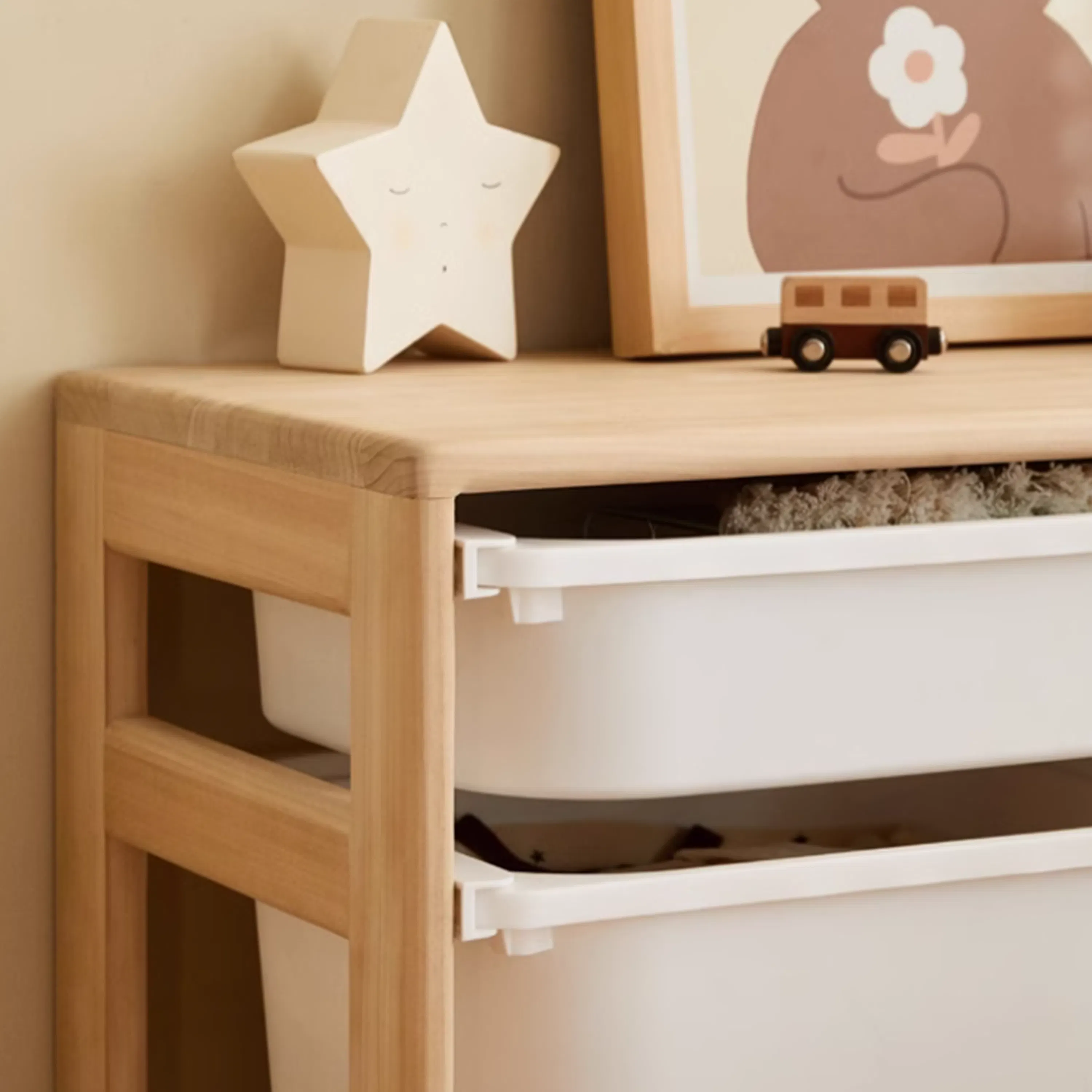 Micah Wooden Kids 2 Tier Storage Cabinet 0.43m - 7