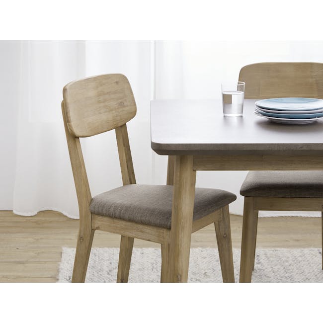 Hendrix Dining Table 1.6m with Hendrix Bench 1.3m and 2 Hendrix Dining Chairs - 16