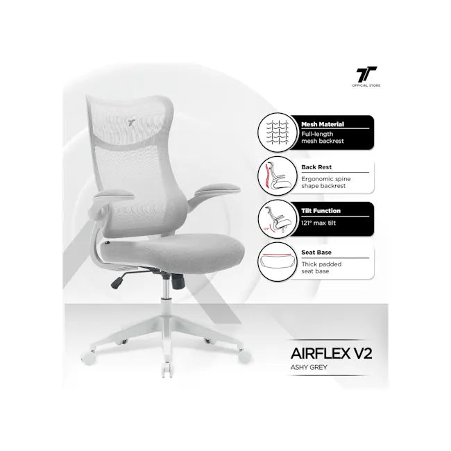 TT AIRFLEX V2 Ergochair - Ashy Grey - 2