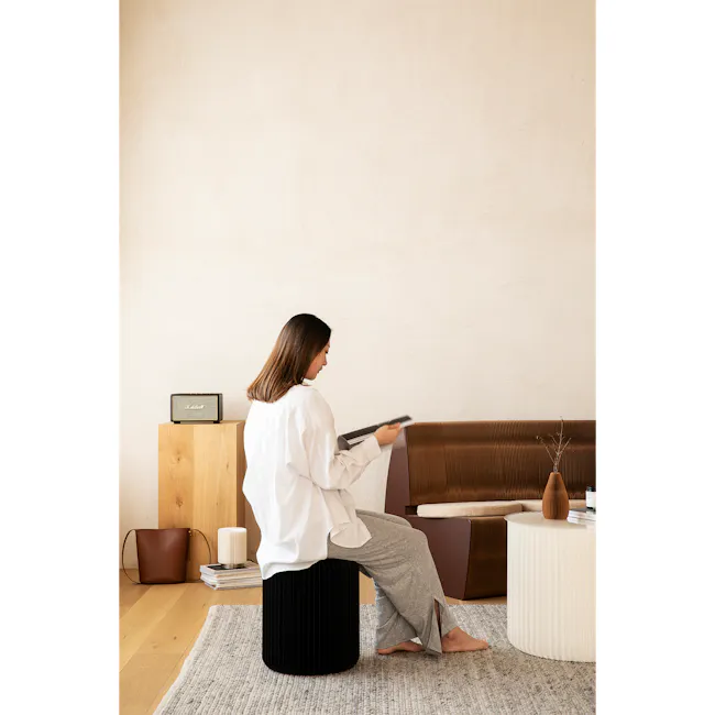 Athena Foldable Stool - Brown - 3
