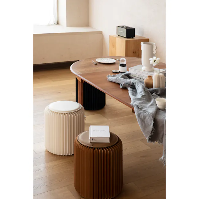 Athena Foldable Stool - Brown - 22