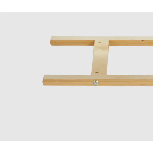 Mizuki Ottoman - Cobalt Blue - 5 - Wooden frame, horizontal bars, metal fastener, minimalist design, natural wood grain