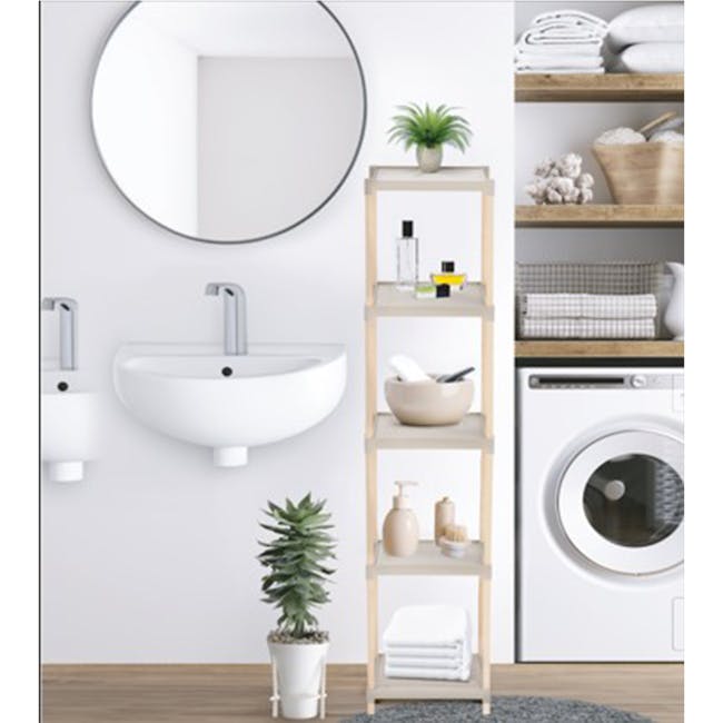 fixWood Mira Multifunction 5 Layer Plastic Shelf - 5