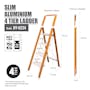 HOUZE LIFE Woodgrain 4 Tier Ladder - 7