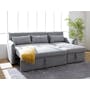 Asher L-Shaped Storage Sofa Bed - Dove Grey - 1
