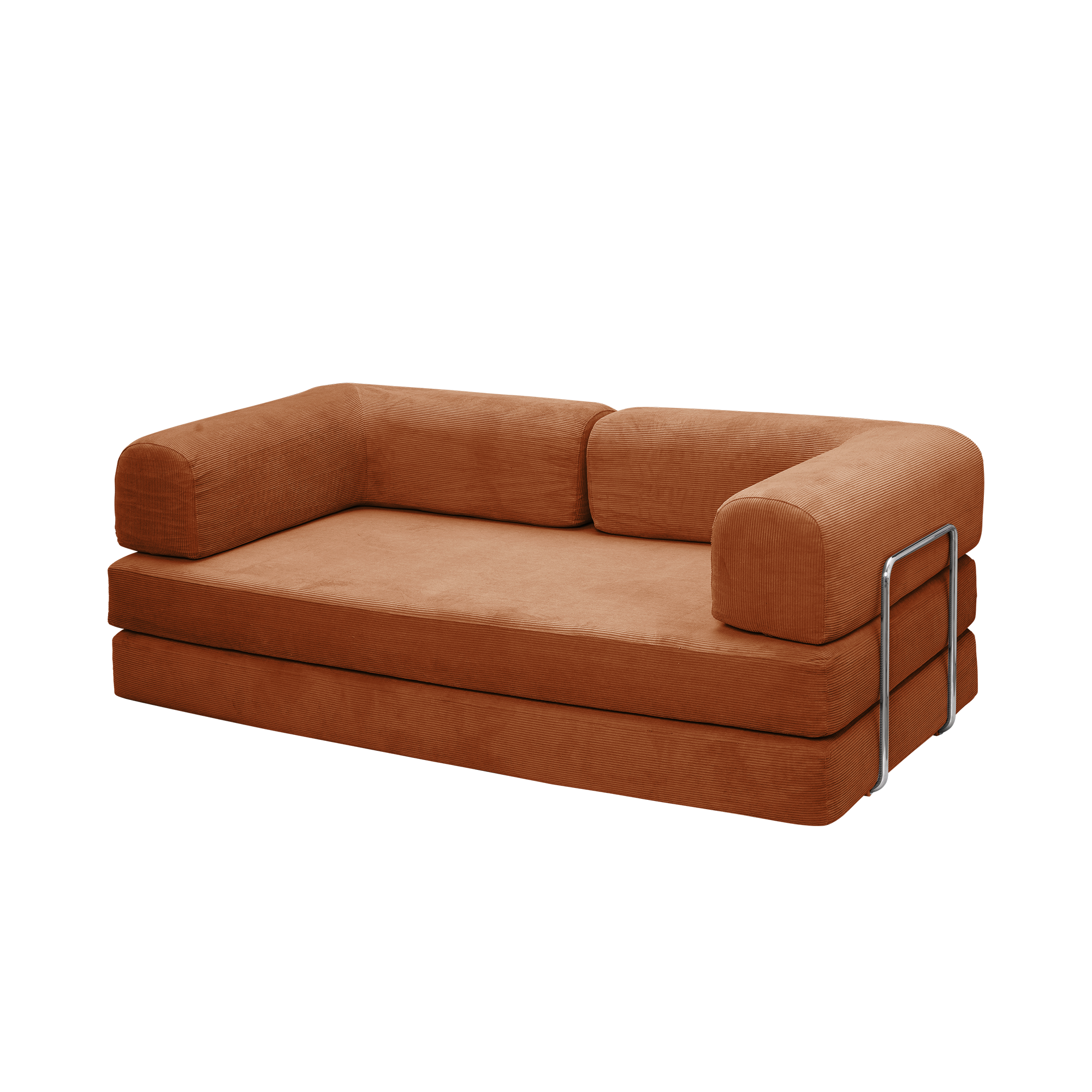 Eddie 3 Seater Sofa - Rust Orange