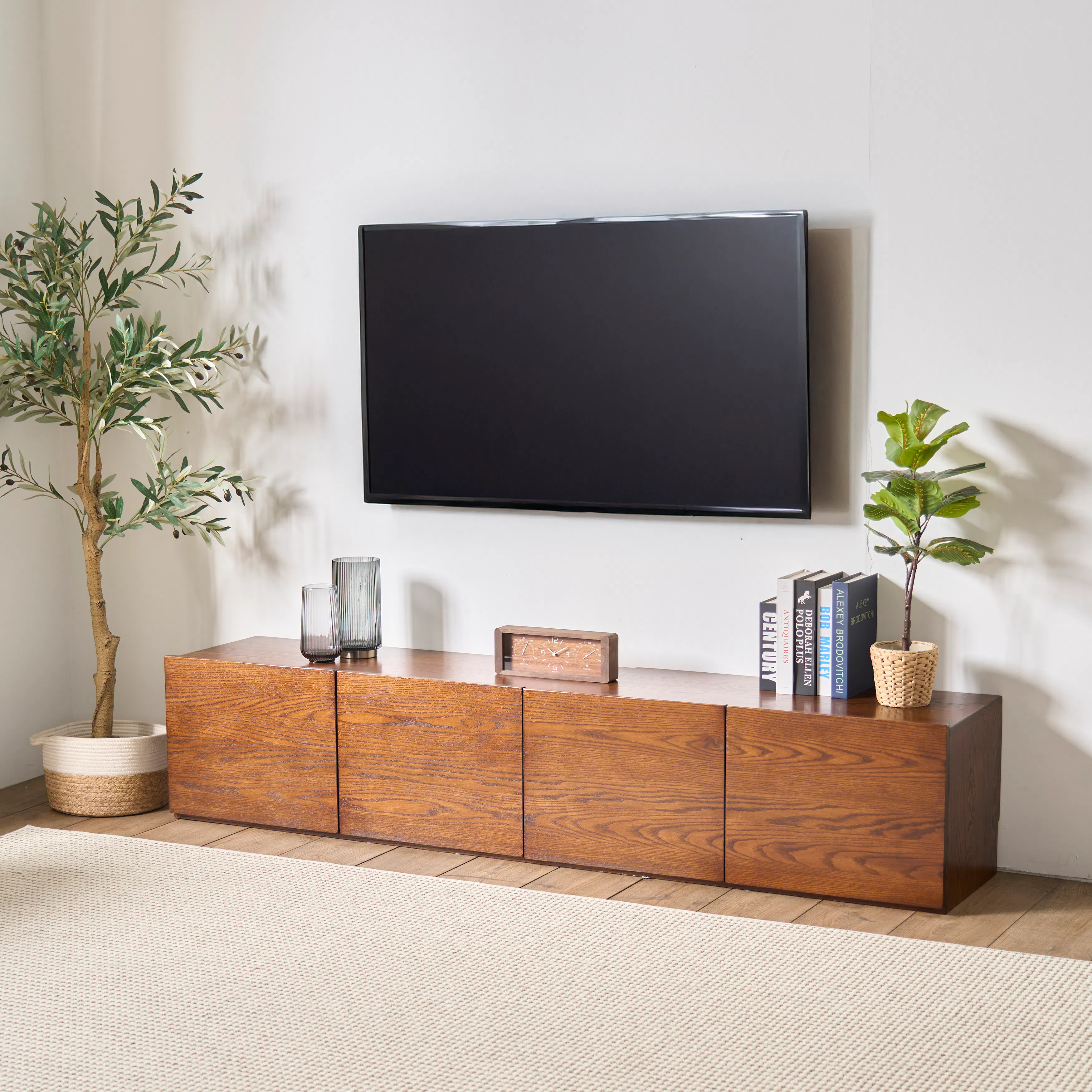 (As-is) Fyone TV Console 2m - Walnut - 10