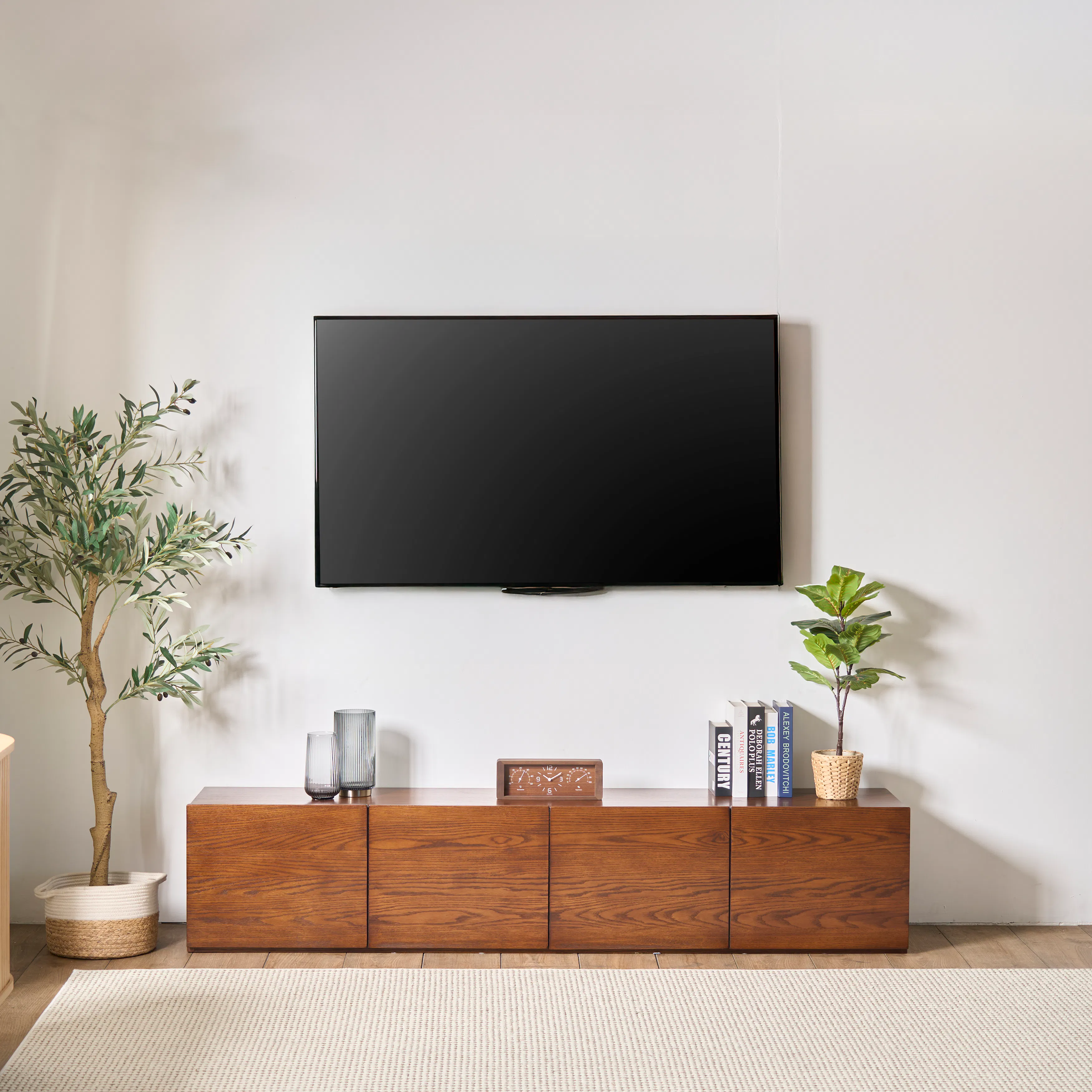 (As-is) Fyone TV Console 2m - Walnut - 11