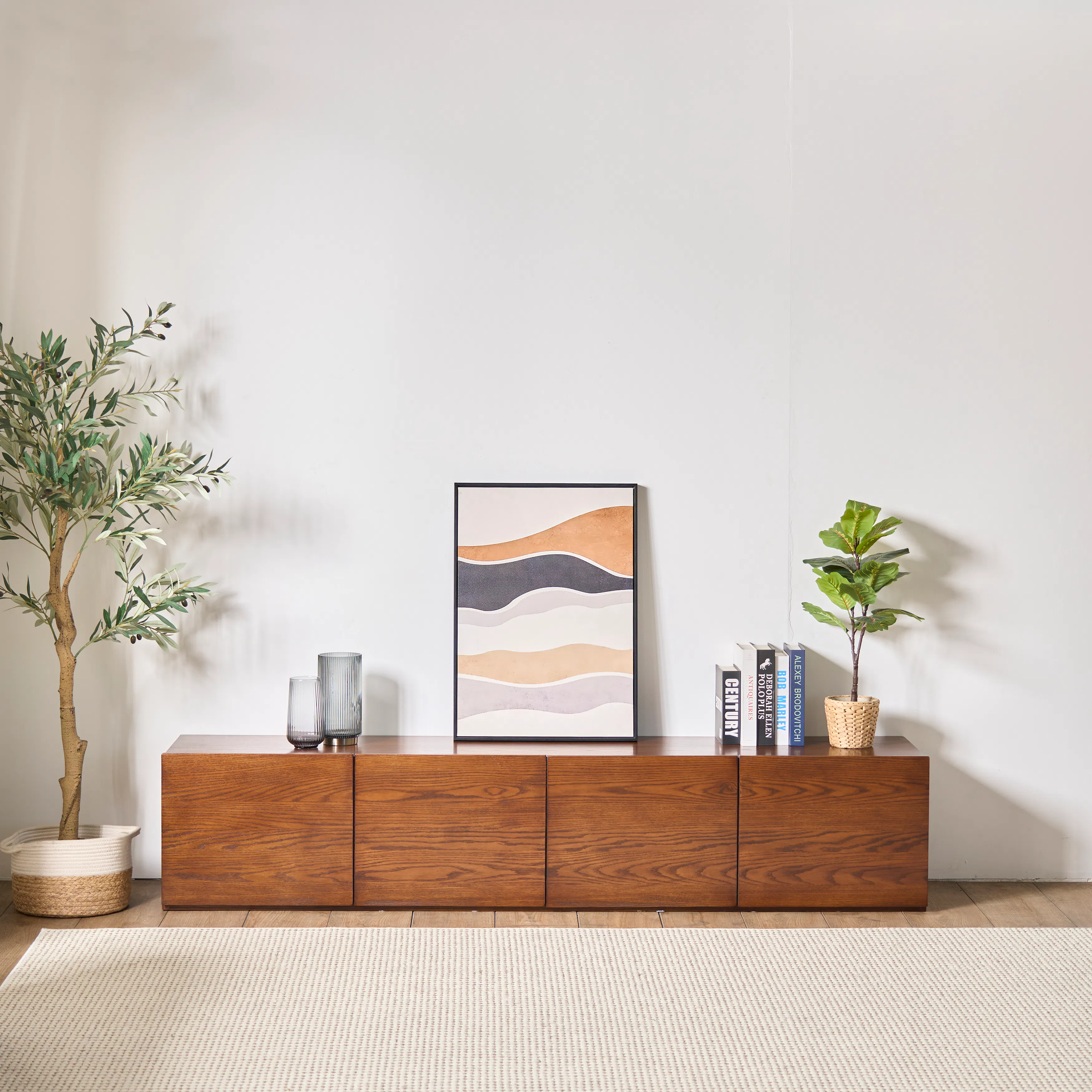 (As-is) Fyone TV Console 2m - Walnut - 12