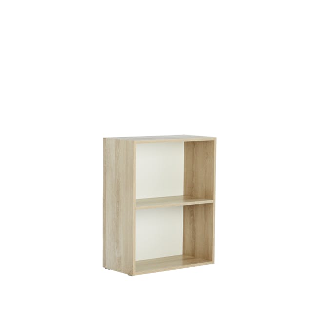 Hitoshi 2-Tier Bookshelf - Natural, White - 2