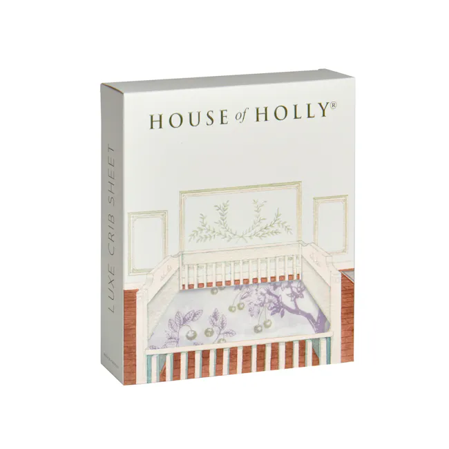 House of Holly Bamboo Crib Sheet - Fruit Toile (Grape) - 1