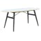 Fleming Oval Dining Table 1.8m - White, Black - 7
