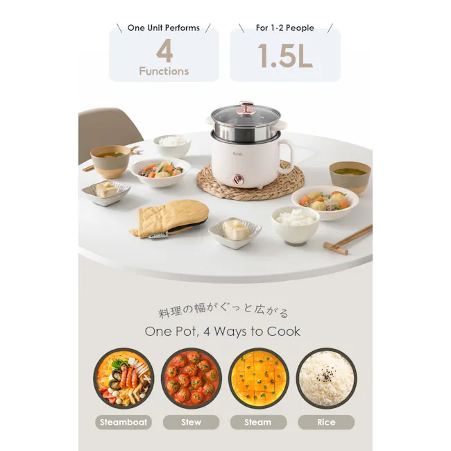 IONA 1.5L Multi Cooker - Mint Green - 7