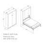 Llyod Single Vertical Wall Bed - Oak - 7