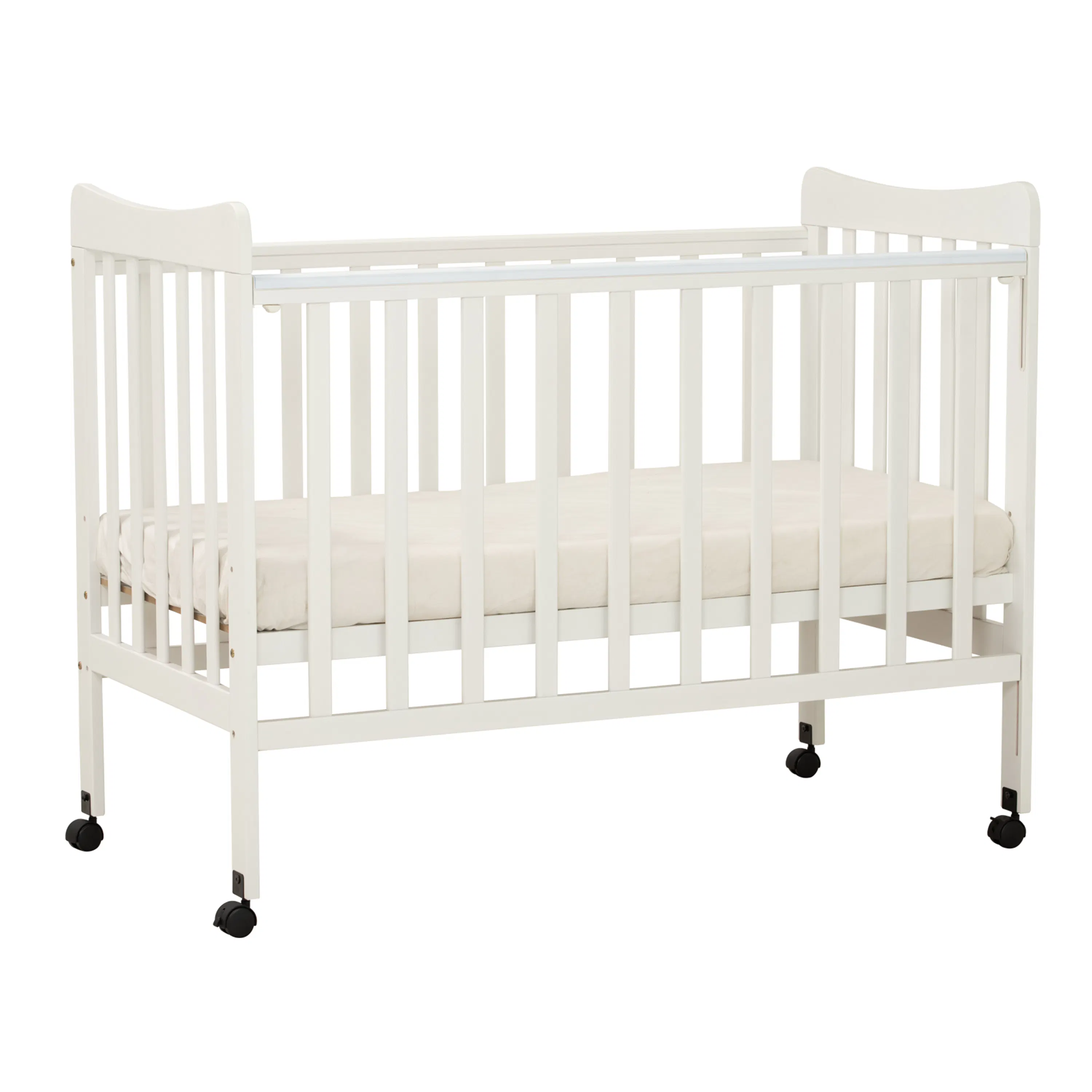 (As-is) Ayla Dropside Baby Cot with Wheels - 12
