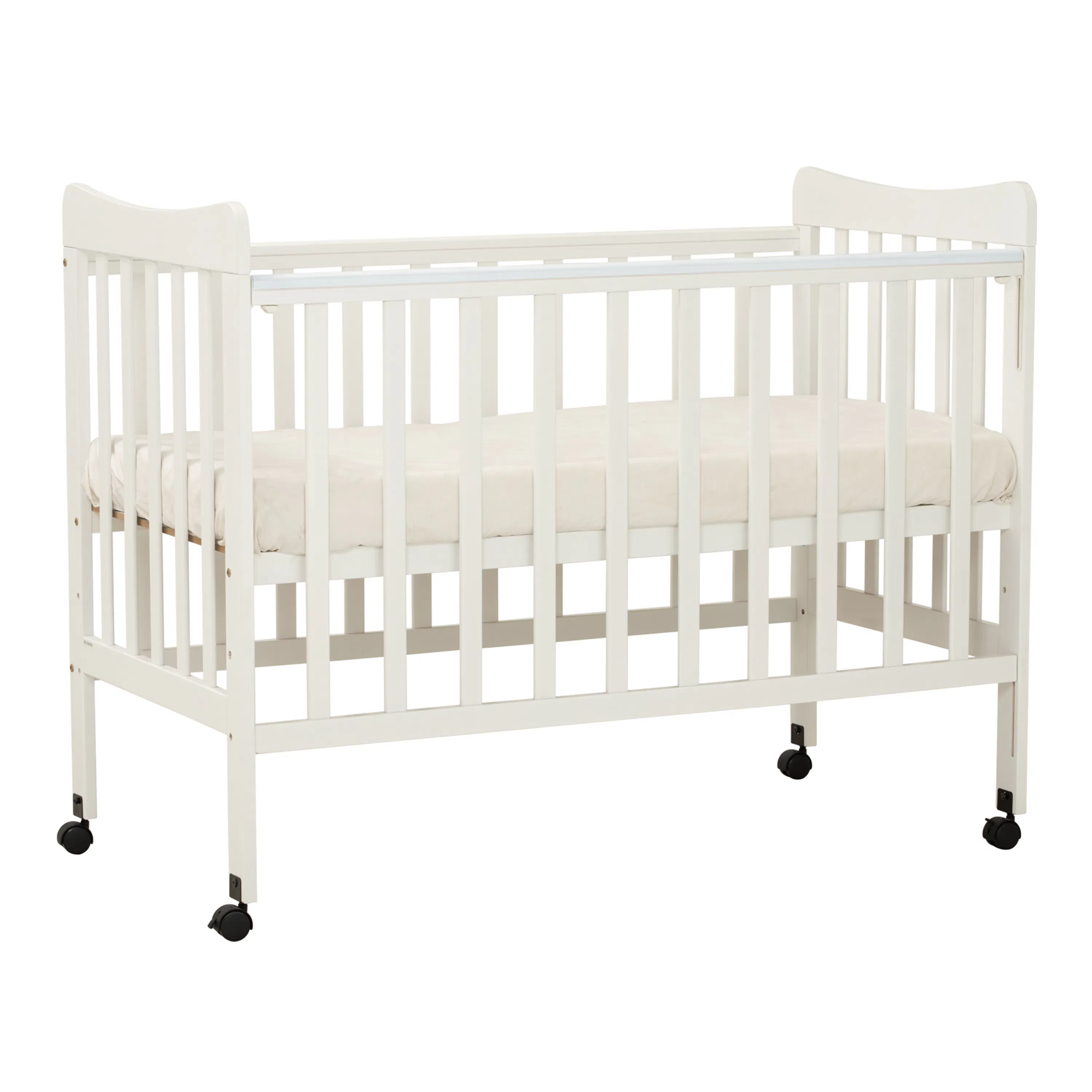 (As-is) Ayla Dropside Baby Cot with Wheels - 14