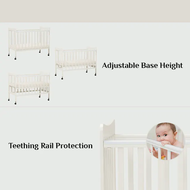 Ayla Dropside Baby Cot with Mattress - 13