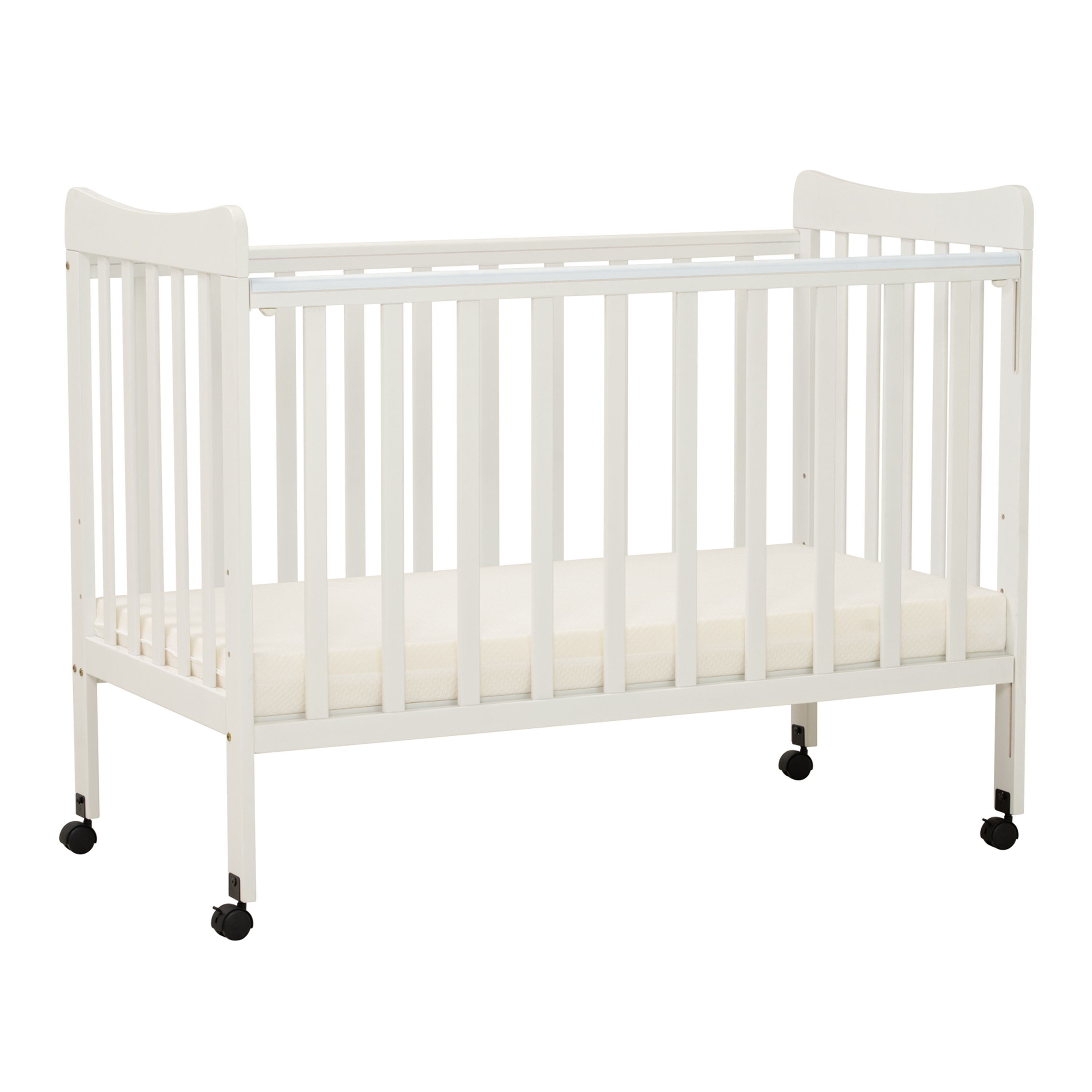 Ayla Dropside Baby Cot with Wheels - Image 1