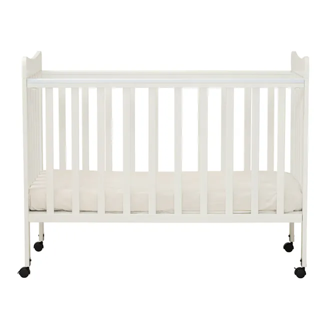 Ayla Dropside Baby Cot with Wheels - 6