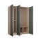 Lucca 3 Door Wardrobe 4 - Graphite Linen, Herringbone Oak - 2