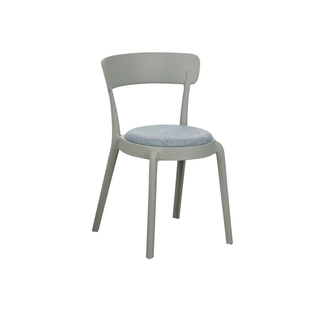 East Chair with Cushioned Seat - Moss Grey - 0
