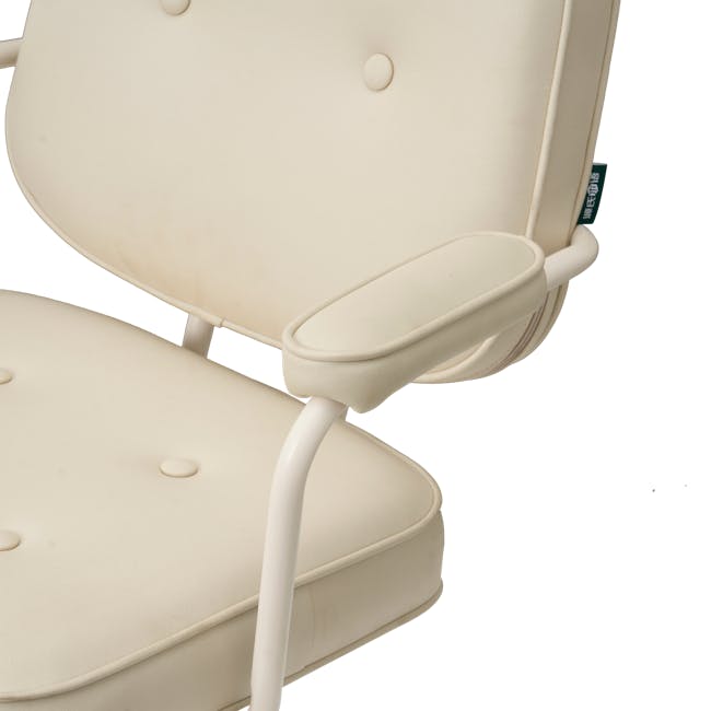 Brooke Mid Back Office Chair - Cream (Pet Friendly) - 8