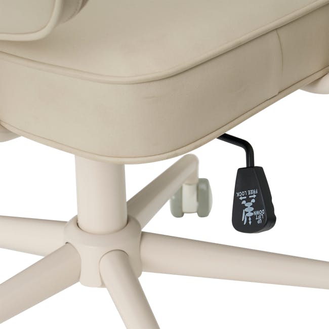 Brooke Mid Back Office Chair - Cream (Pet Friendly) - 11