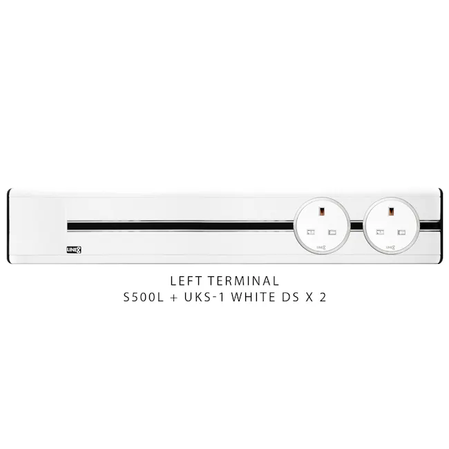 Line8 Power Track 500mm + 2 Adaptors Bundle - Pearl White - 5 - White LED panel with sleek design, Dual power outlets for