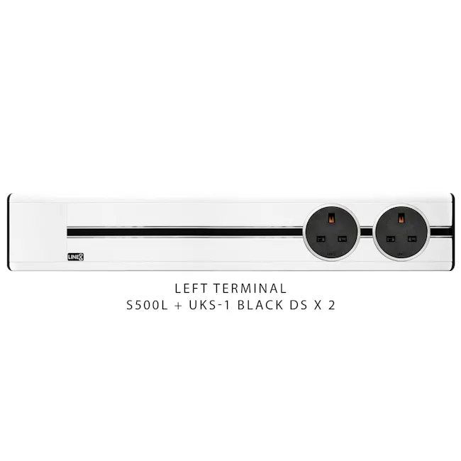 Line8 Power Track 500mm + 2 Adaptors Bundle - Pearl White - 3 - Compact and versatile electrical panel, Dual power outlets